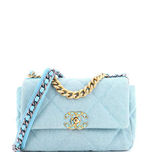 Chanel Medium 19 Flap Bag Quilted Denim